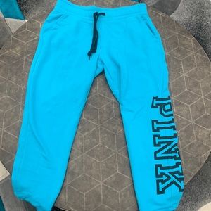 Teal Pink Victoria Secret Sweatpants